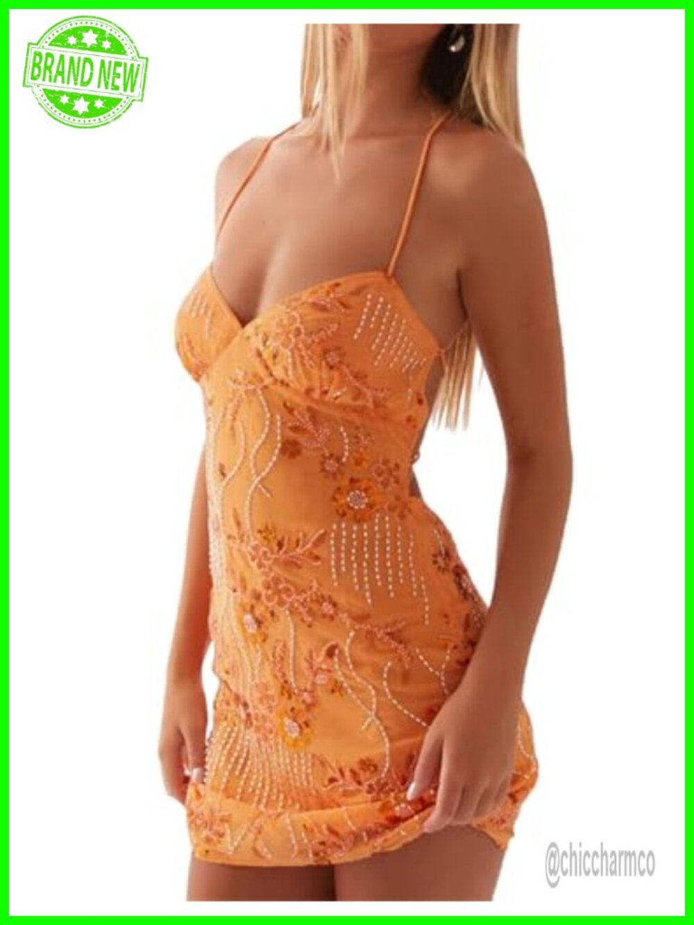 Sequin Mini Dress Sleeveless Halter Backless Bodycon Club Party